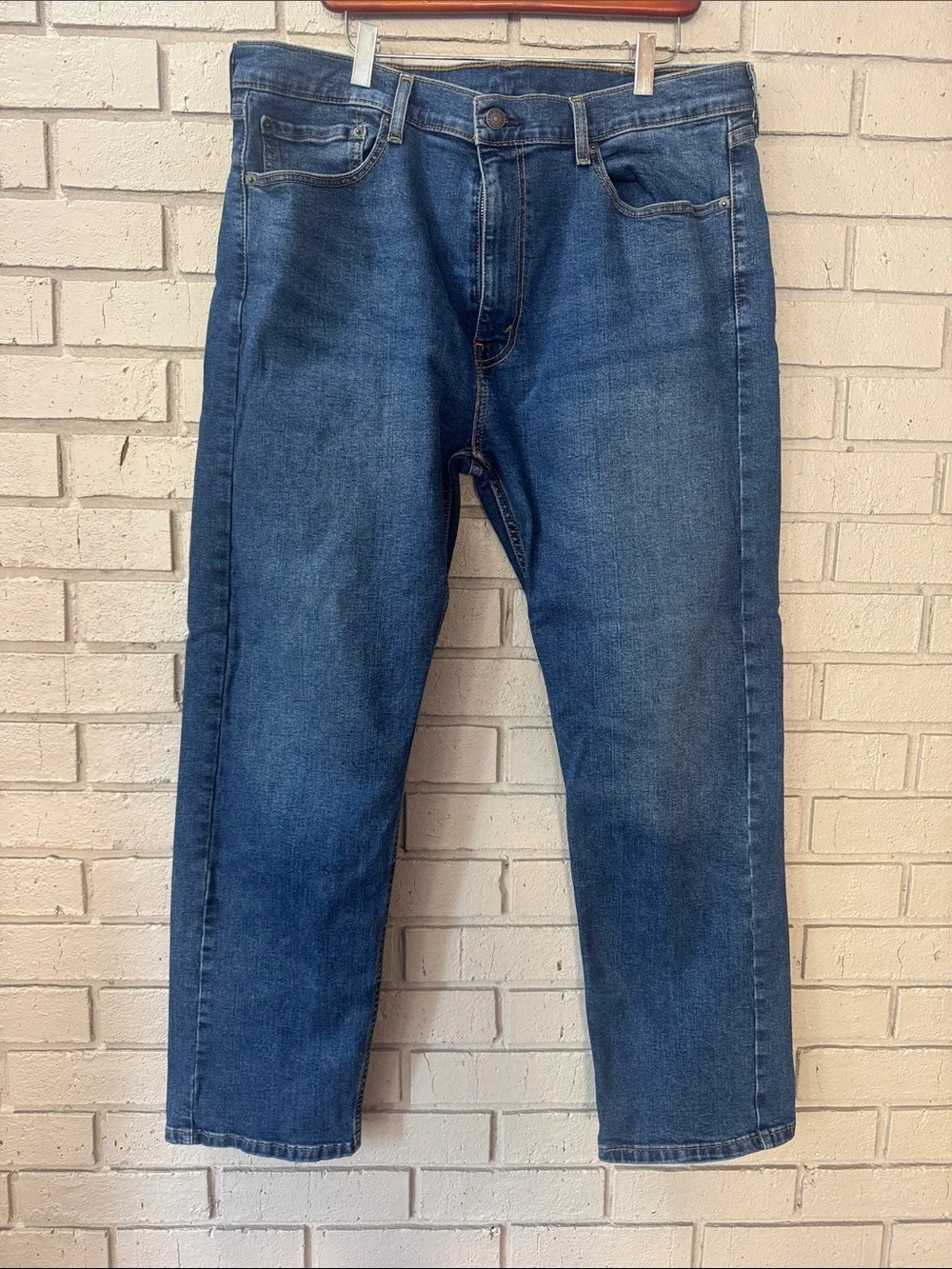 Levi's Straight-Leg Jeans in Medium Blue Wash